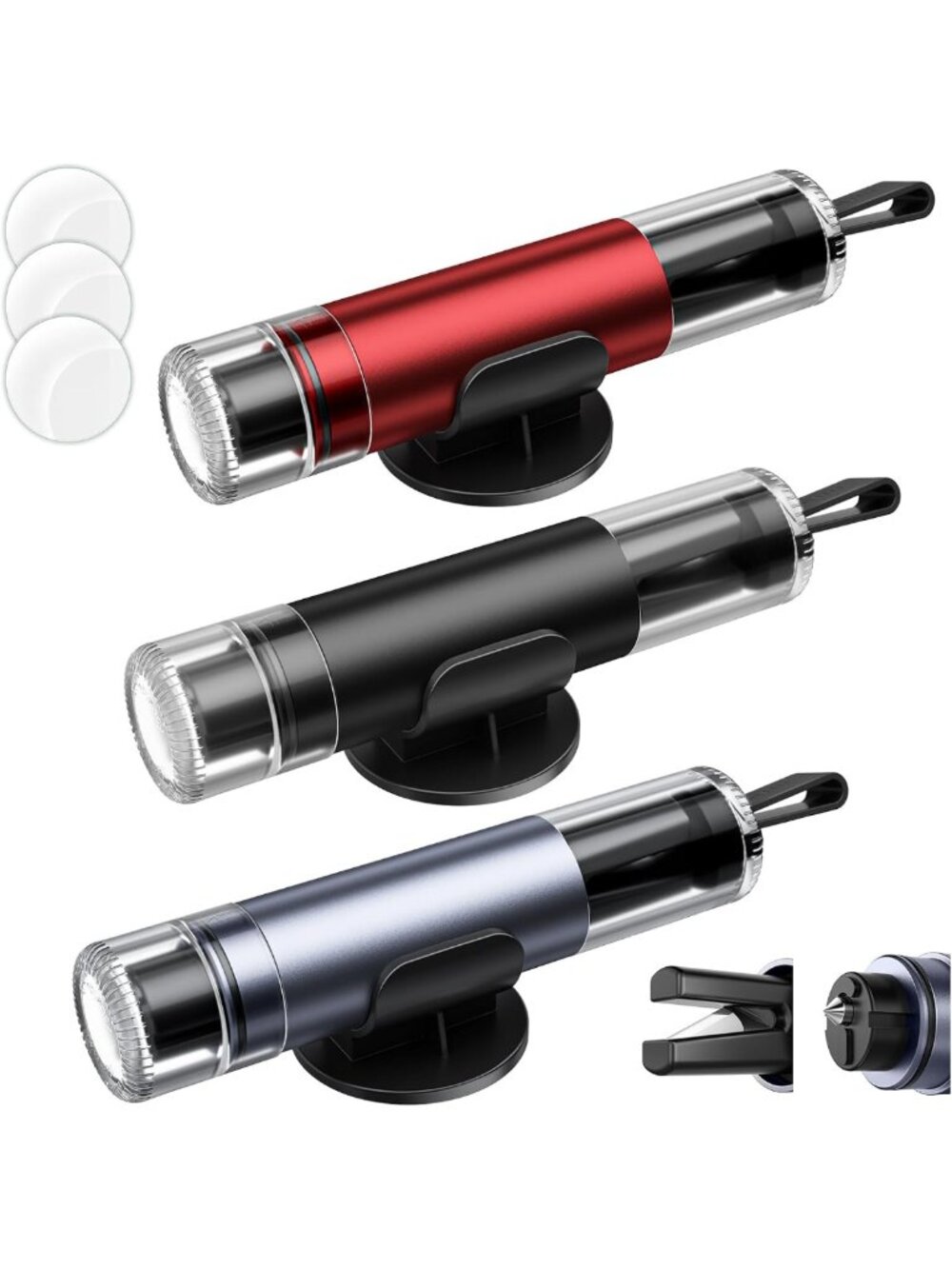 Emergency Car Safety Hammer & Seatbelt Cutter - 2026 Upgrade, Clear Lid